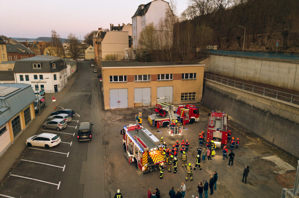 Kampagnenmotiv mit der Greizer FFW